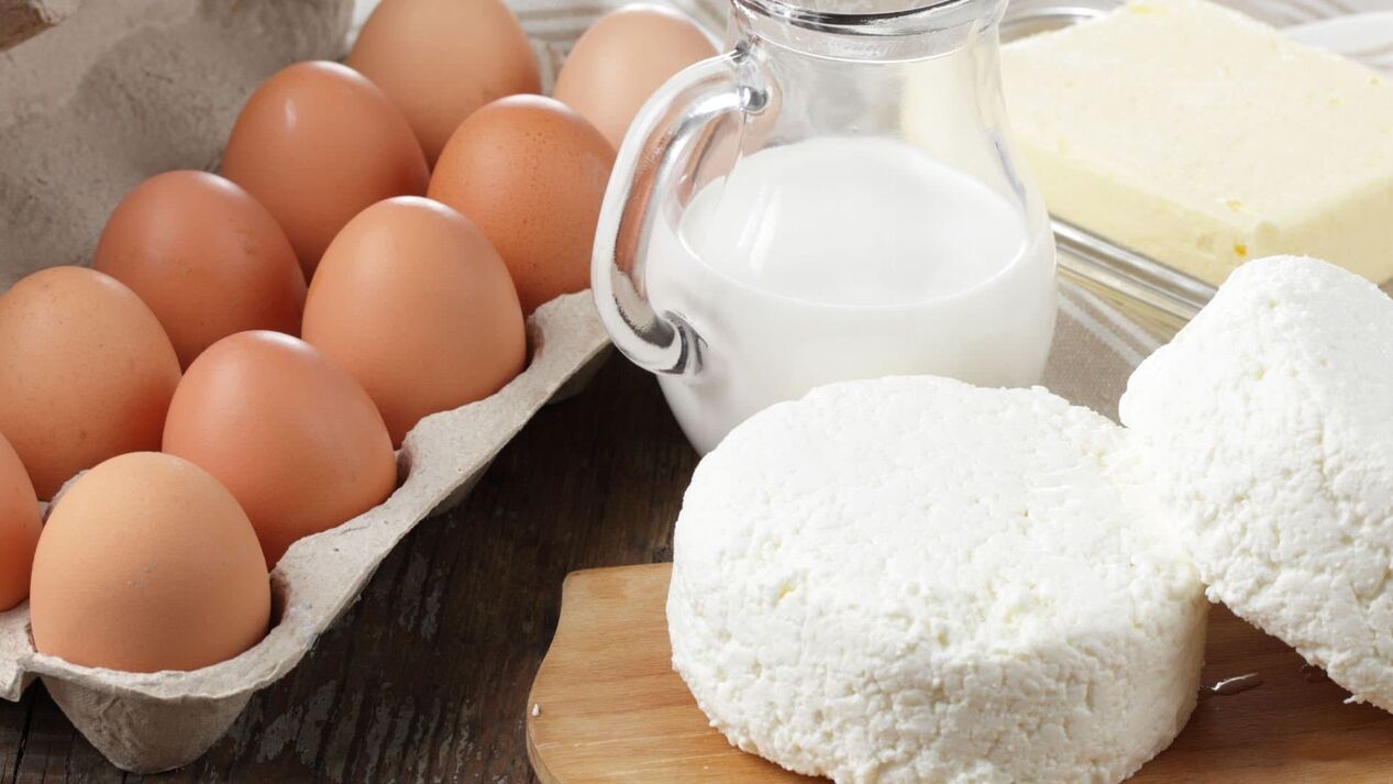 Eggs and dairy products for potency.