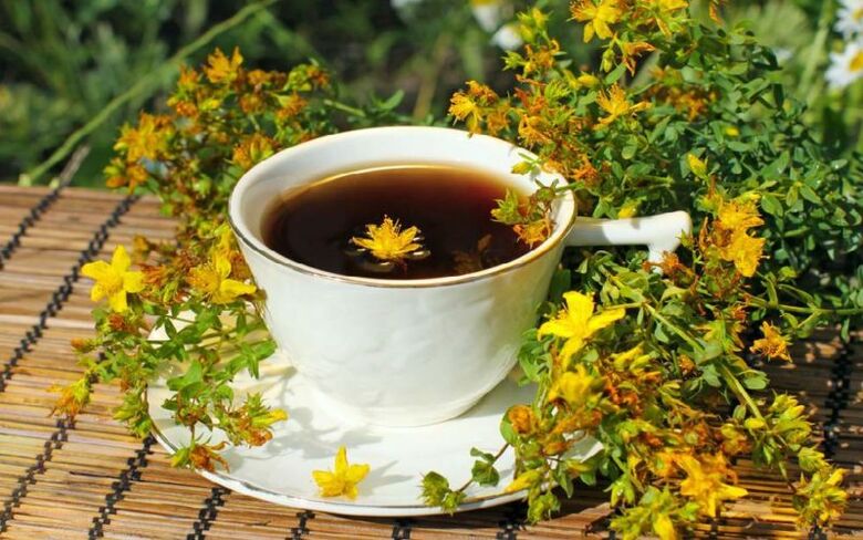Decoction of St. John's wort to increase potency.